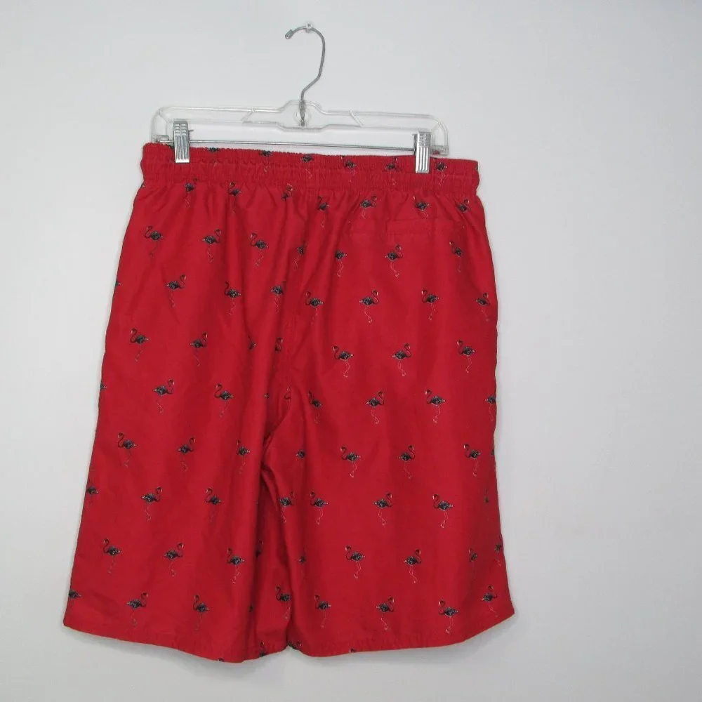 Rugby University Red Flamingo Swim Trunks Shorts